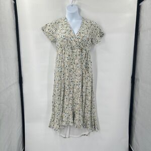 Torrid Floral Print‎ Wrap Maxi Dress Size 00 Rayon Slup Surplice Medium 10 Flowy